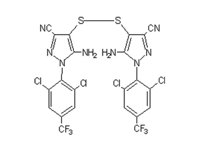 5-amino-3-cyano-1-(2,6-dichloro-4-trifluoromethyl-phenyl)pyrazole disulfide
